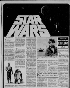 The Star Wars newspaper serial from 1977 